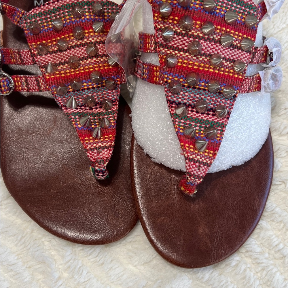 Jeffrey Campbell Johnny V Spike Sandals Studded Tribal Boho Size 9.5 NWT - Picture 6 of 11